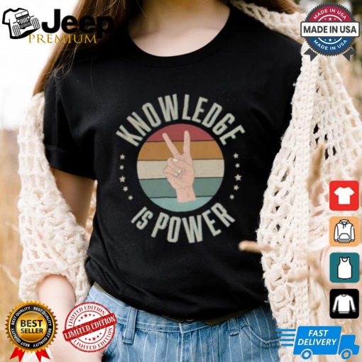 Official Knowledge Is Power Sunset Vintage T Shirt