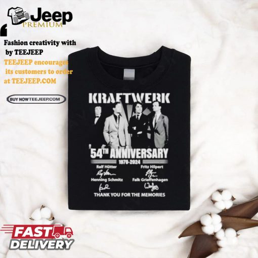 Official Kraftwerk 54th Anniversary 1970 2024 Thank You For The Memories Signature T Shirt