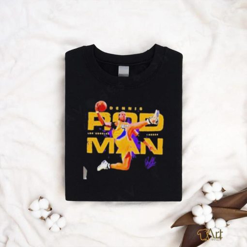 Official Lakers Dennis Rodman Slam Dunk Signature Shirt