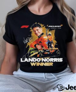 Official Lando Norris McLaren F1 Team 2024 Winner Signature Shirt