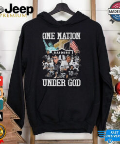 Official Las Vegas Raiders One Nation Under God Signatures 2024 Shirt