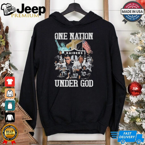 Official Las Vegas Raiders One Nation Under God Signatures 2024 Shirt