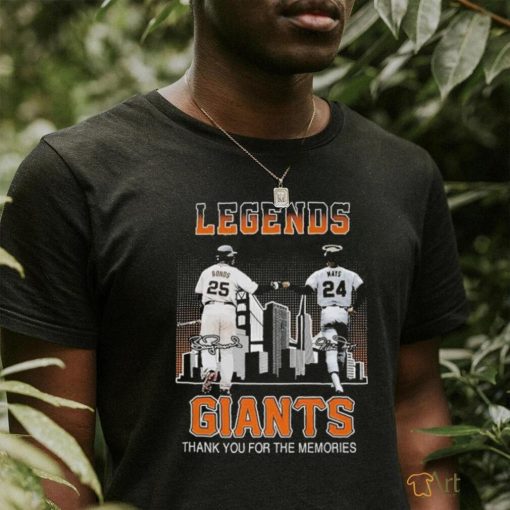 Official Legends Bonds And Mays Giants Thank You For The Memories Shirt