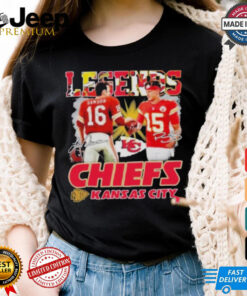 Official Legends Chiefs Patrick Mahomes And Len Dawson Signatures Shirt