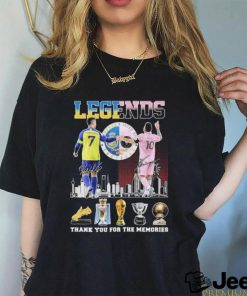 Official Legends Cristiano Ronaldo And Lionel Messi Thank You For The Memories Signatures Shirt