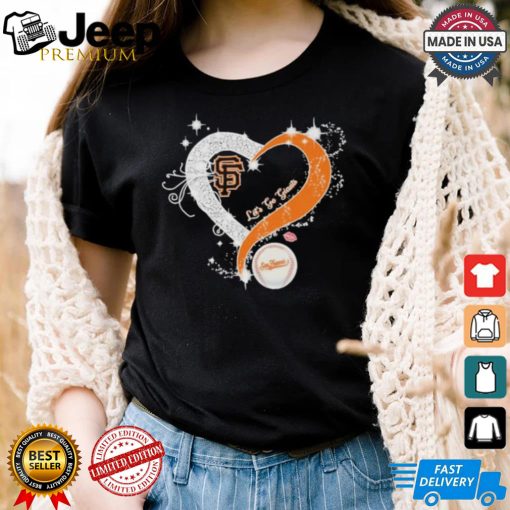 Official Let’s Go Giants San Francisco Giants baseball diamond heart love shirt