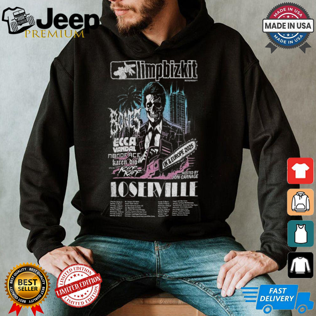 Official Limpbizkit Uk & Europe 2025 Tour Poster shirt