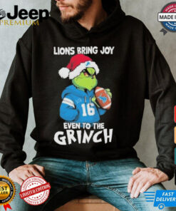 Official Lions Bring Joy Even To The Grinch X Detroit Lions Christmas Shirt