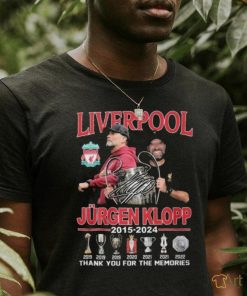 Official Liverpool Jurgen Klopp 2015 – 2024 Signature Thank You For The Memories T Shirt