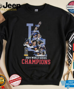 Official Los Angeles Dodgers 2024 Champions Autographed T Shirt