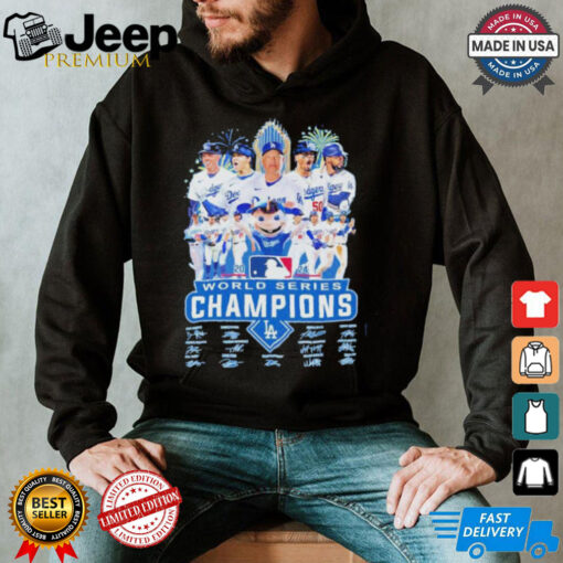 Official Los Angeles Dodgers 2024 MLB Champions Celebrate The Win In Style Signatures Shirt