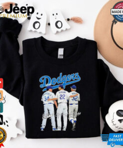 Official Los Angeles Dodgers Fernando Valenzuela Clayton Kershaw And Sandy Koufax Signatures Shirt