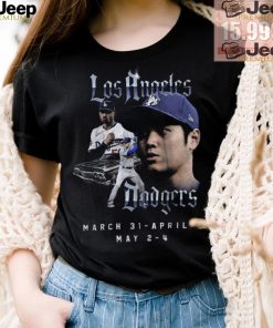 Official Los Angeles Dodgers March 31 April 2 May 2 4 Tour of 2025 shirt