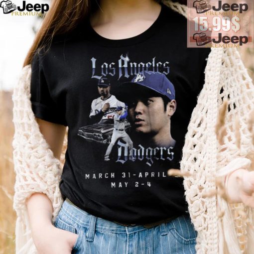 Official Los Angeles Dodgers March 31 April 2 May 2 4 Tour of 2025 shirt