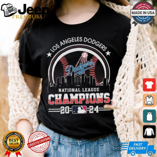 Official Los Angeles Dodgers National League Champions 2024 MLB Skyline Shirt