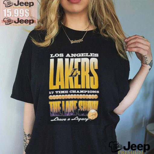 Official Los Angeles Lakers 17 Time Champions The Lake Show Leave A Legacy Basketball Trophy T shirt