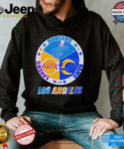 Official Los Angeles Team Sport Los Angeles Dodgers Los Angeles Lakers And Los Angeles Rams 2024 Shirt