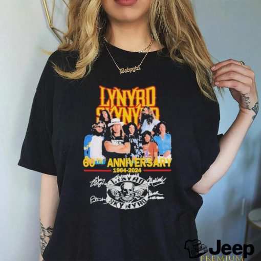 Official Lynyrd Skynyrd Members 60th Anniversary 1964 2024 Signatures T shirt
