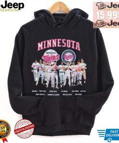 Official MLB Minnesota Twins Baseball Team Signatures shirt