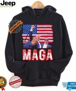 Official Maga Trump Iconic Fist Raised Shooting PA T Shirt