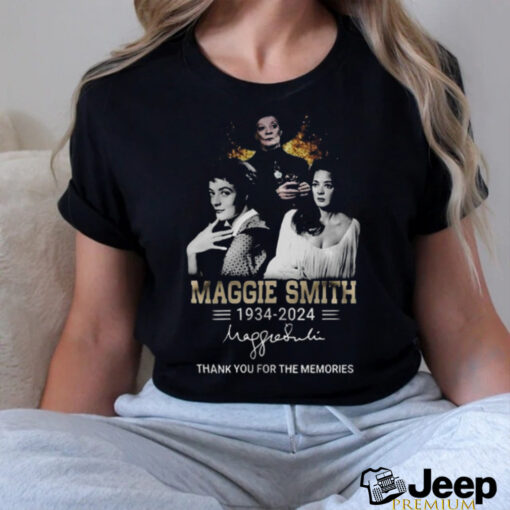 Official Maggie Smith 1934 2024 Thank You For The Memories Signature T Shirt