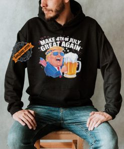 Official Make 4Th Of July Great Again Trump Holding Beer t shirt