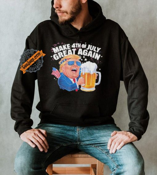 Official Make 4Th Of July Great Again Trump Holding Beer t shirt