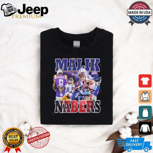 Official Malik Nabers New York Giants Vintage Style T Shirt