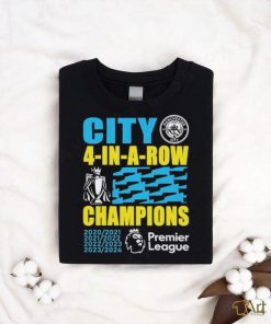 Official Manchester City 2024 Premier League Champions Four Years In A Row Unisex T Shirt