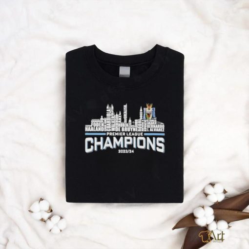 Official Manchester City Skyline Players Name Premier League Champions 2023 2024 Shirt