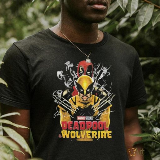 Official Marvel Studio Deadpool Wolverine Ryan Reynolds Hugh Jackman Shirt