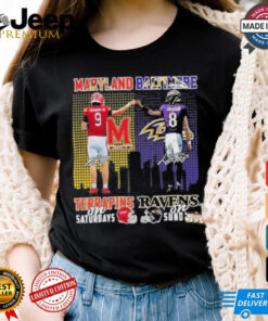 Official Maryland Terrapins On Saturdays Baltimore Ravens On Sundays T Shirt