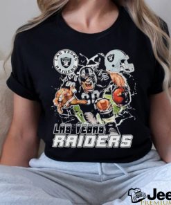 Official Mascot Breaking Through Wall Las Vegas Raiders Vintage T shirt