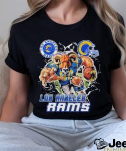 Official Mascot Breaking Through Wall Los Angeles Rams Vintage T shirt