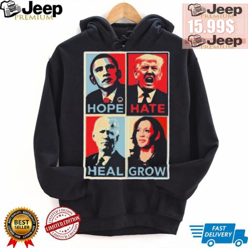 Official Meidastouch Hope Hate Heal Grow Shirt