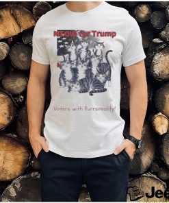 Official Meow For Trump Alley Cat Club Voters With Purronality shirt