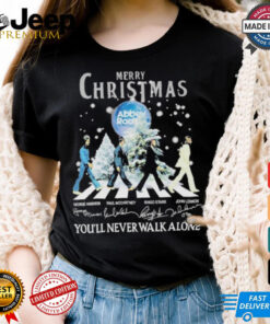 Official Merry Christmas Abbey Road You’ll Never Walk Alone T Shirt