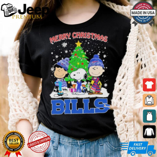 Official Merry Christmas Buffalo Bills X Peanuts Characters Cool Shirt