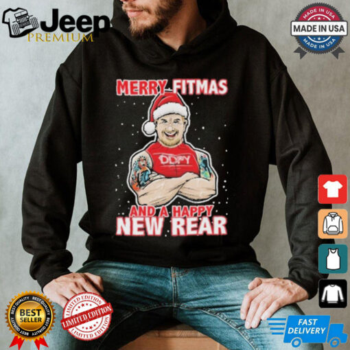 Official Merry Fitmas And A Happy New Rear 2024 T shirt