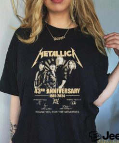 Official Metallica 43 Year Thank You For The Memories T Shirt