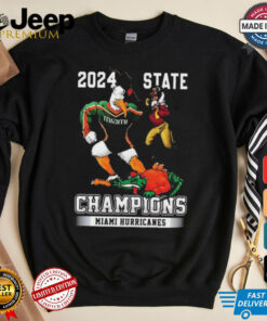 Official Miami Hurricanes 2024 2 Sided Canes State Champions Shirt