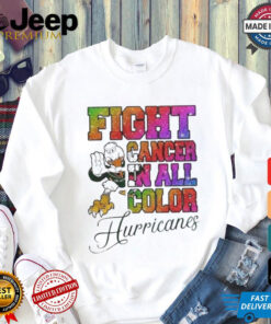 Official Miami Hurricanes Fight Cancer In All Color Shirt