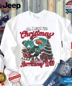 Official Miami Hurricanes Win Is All I Want For Christmas Time Shirt