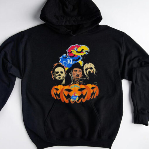 Official Michael Myers Freddy Krueger Jason Voorhees Kansas Jayhawks Halloween T Shirt