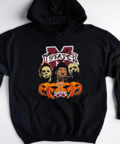 Official Michael Myers Freddy Krueger Jason Voorhees Mississippi State Bulldogs Halloween T Shirt