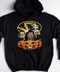 Official Michael Myers Freddy Krueger Jason Voorhees Missouri Tigers Halloween T Shirt