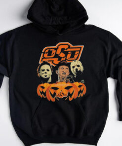 Official Michael Myers Freddy Krueger Jason Voorhees Oklahoma State Cowboys Halloween T Shirt