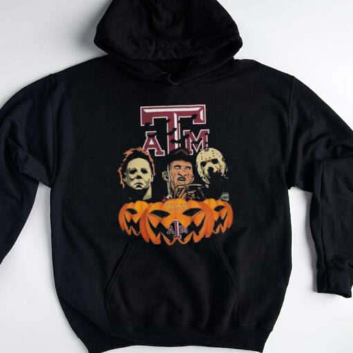 Official Michael Myers Freddy Krueger Jason Voorhees Texas A&M Aggies Halloween T Shirt