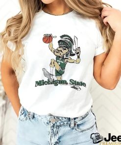 Official Michigan State University Spartans Vintage Dunking Gruff Sparty T shirt