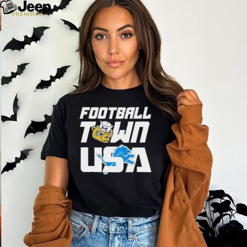 Official Michigan Wolverines And Detroit Lions Football Town USA T shirt